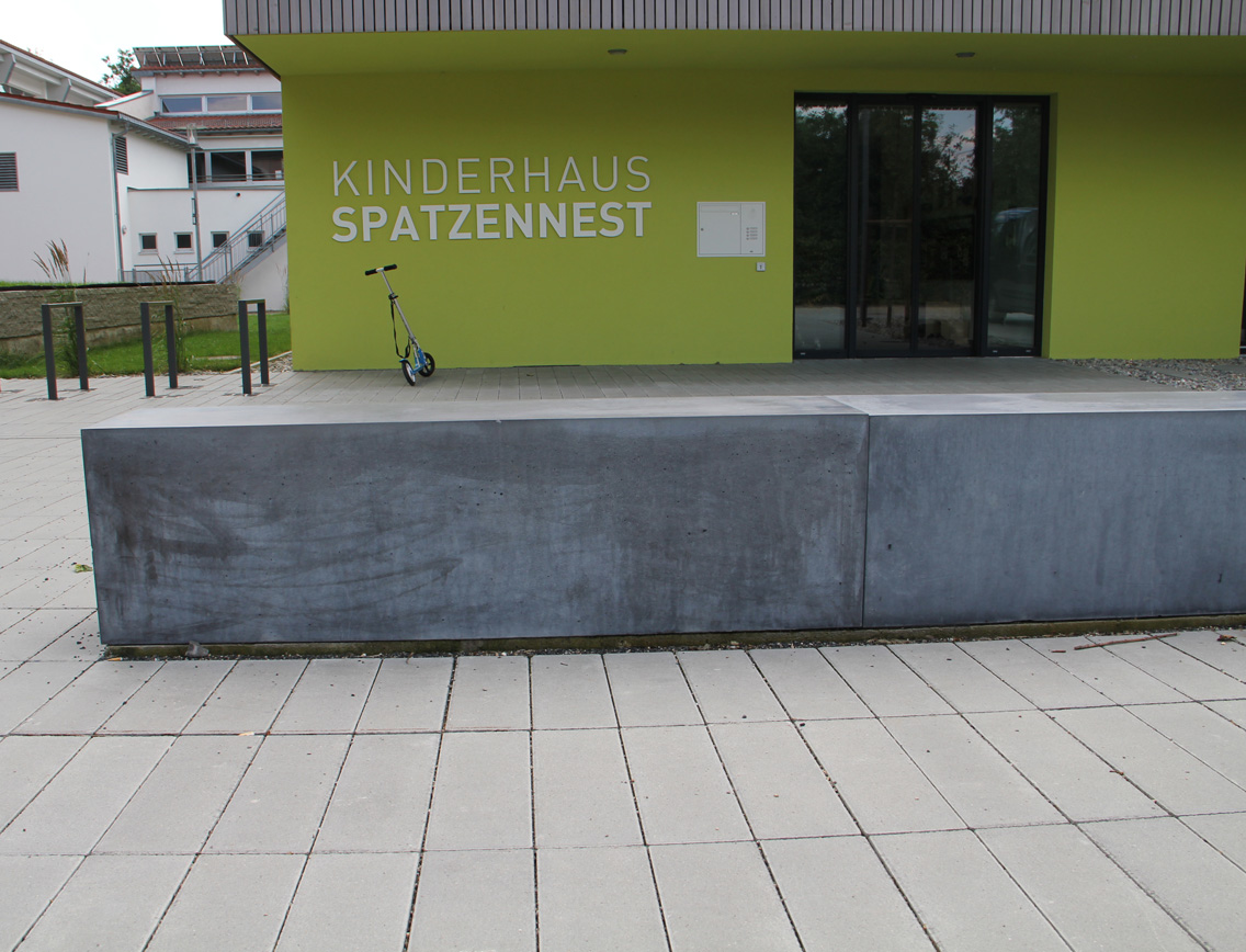 SPIRELL Pflastersteine an der Kita Spatzennest in Lonsee